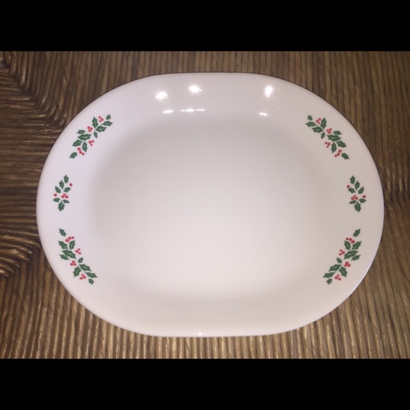 Corelle Christmas Platter-Christmas Holly